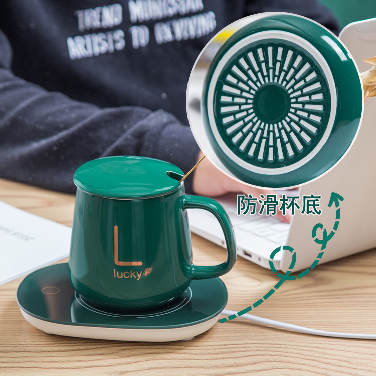 Internet Celebrity Thermal Cup 55 Degrees Heating Coaster Insulation Warm Cup Ceramic Coffee Cup Gift Box Printable Logo Internet Celebrity Thermal Cup 55 Degrees Heating Coaster Insulation Warm Cup Ceramic Coffee Cup Gift Box Printable Logo