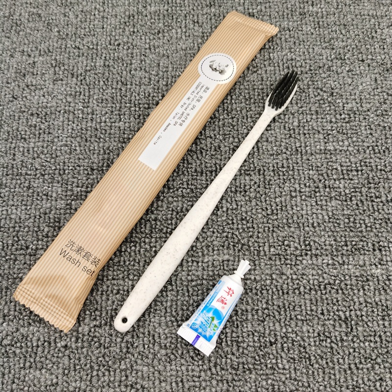 Hotel Hotel Disposable Toothbrush Toothpaste Set Tooth-Cleaners Two-in-One Disposable Toiletries Full Box Wholesale