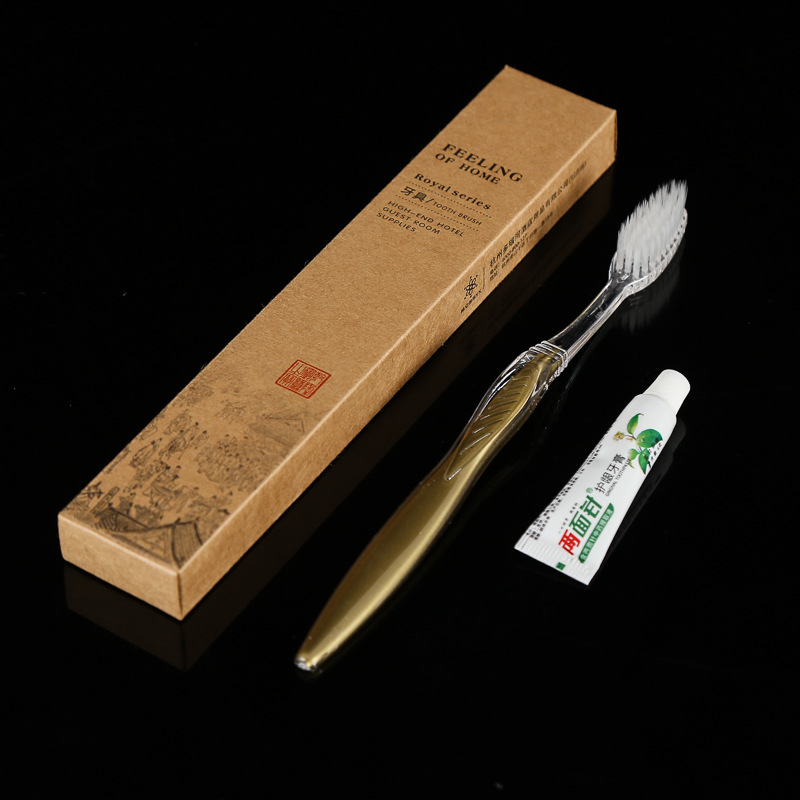 Hotel Hotel Disposable Toothbrush Toothpaste Set Tooth-Cleaners Two-in-One Disposable Toiletries Full Box Wholesale