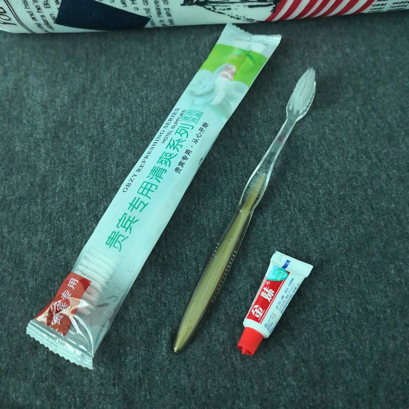 Hotel Hotel Disposable Toothbrush Toothpaste Set Tooth-Cleaners Two-in-One Disposable Toiletries Full Box Wholesale