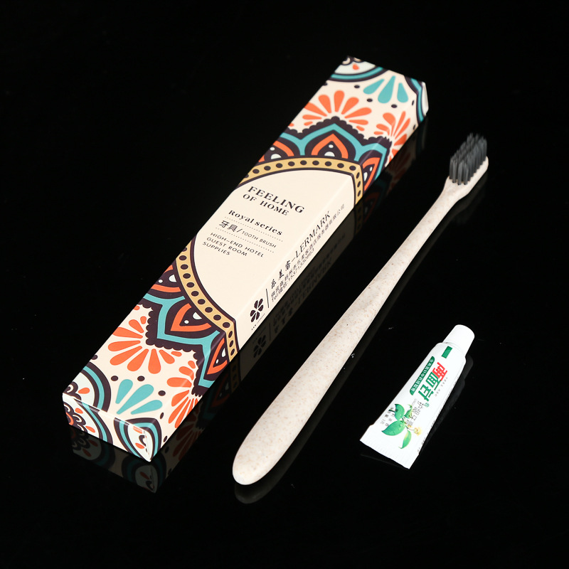 Hotel Hotel Disposable Toothbrush Toothpaste Set Tooth-Cleaners Two-in-One Disposable Toiletries Full Box Wholesale
