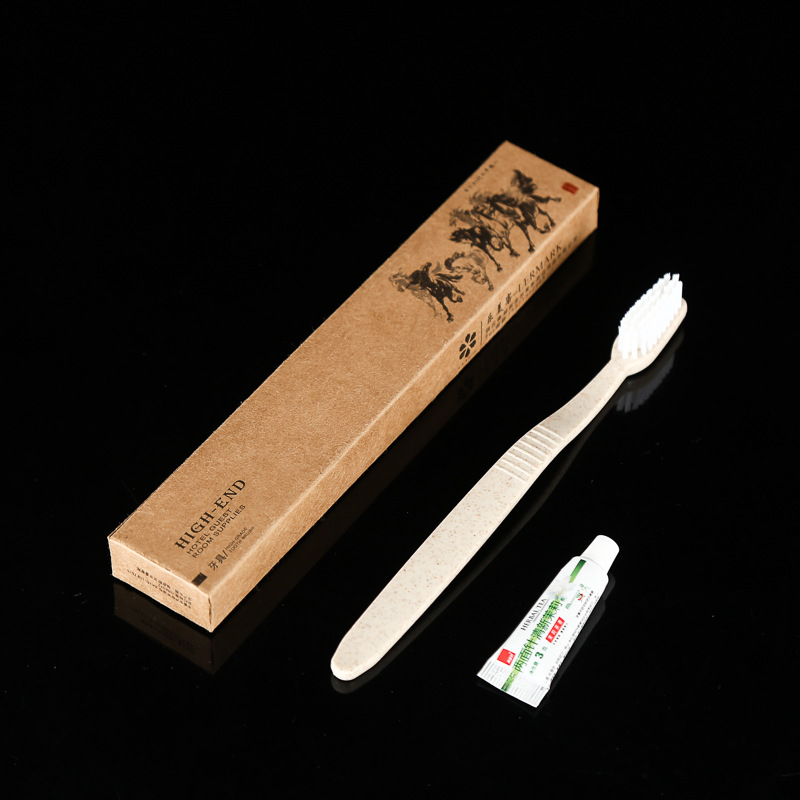 Hotel Hotel Disposable Toothbrush Toothpaste Set Tooth-Cleaners Two-in-One Disposable Toiletries Full Box Wholesale