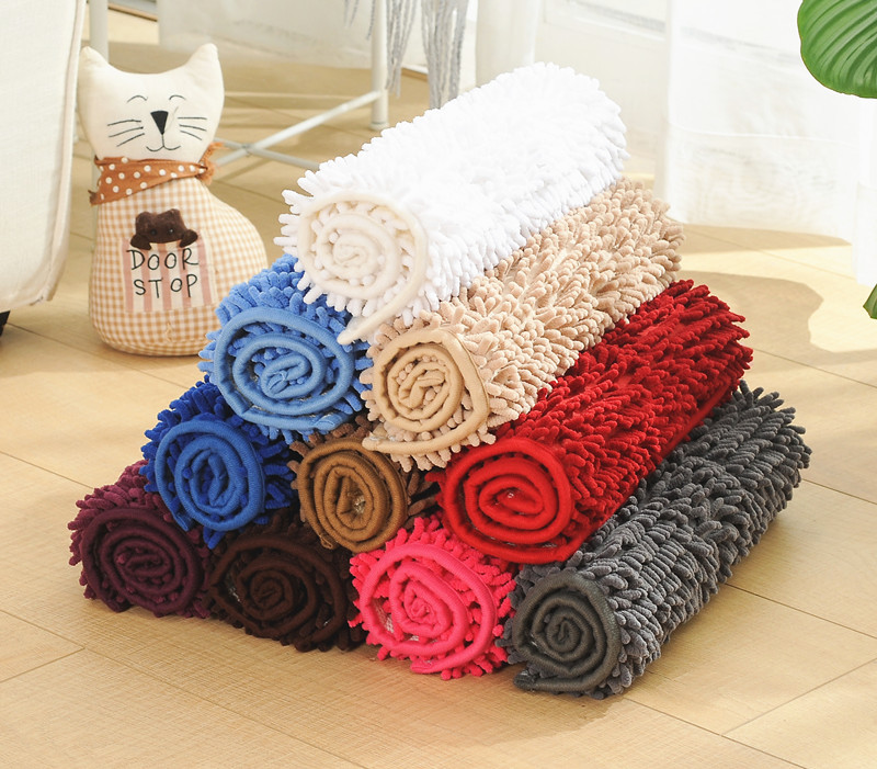 Cross-Border Chenille Long Wool Non-Slip Floor Mat Bathroom Door Kitchen Washing Table Bathtub Absorbent Floor Mat 40 × 60 Cross-Border Chenille Long Wool Non-Slip Floor Mat Bathroom Door Kitchen Washing Table Bathtub Absorbent Floor Mat 40 × 60