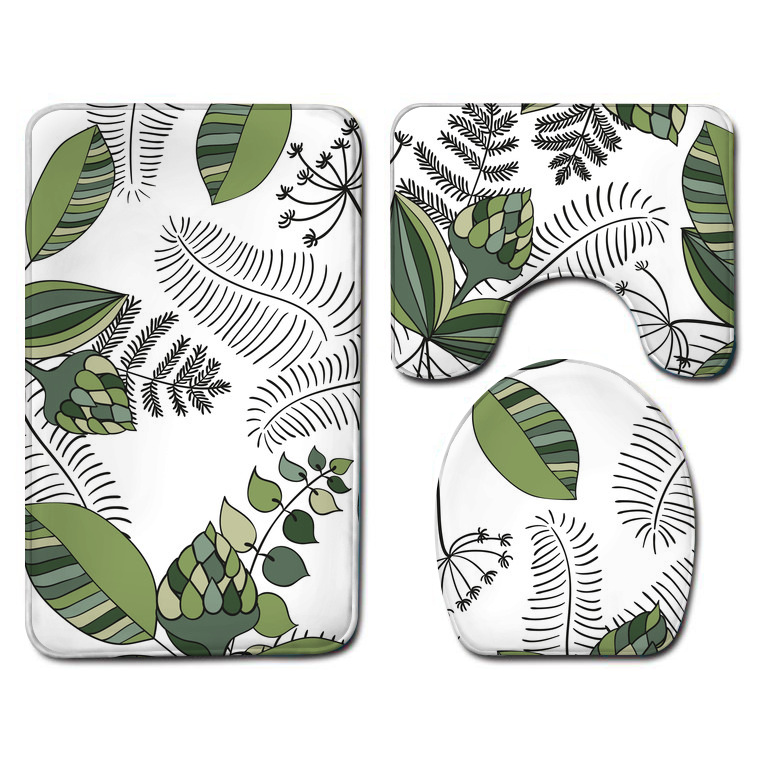 Amazon Bathroom Three-Piece Floor Mat Flannel Washed Toilet Floor Mat Bathtub Side Non-Slip Foot Mat Toilet Mat Amazon Bathroom Three-Piece Floor Mat Flannel Washed Toilet Floor Mat Bathtub Side Non-Slip Foot Mat Toilet Mat