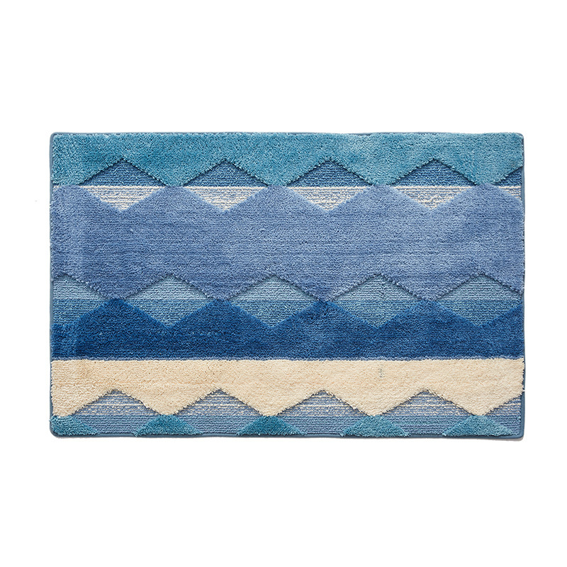 Amazon Bedroom Non-Slip Carpet Door Mat Cross-Border High and Low Plush Bathroom Door Bathtub Absorbent Floor Mat
