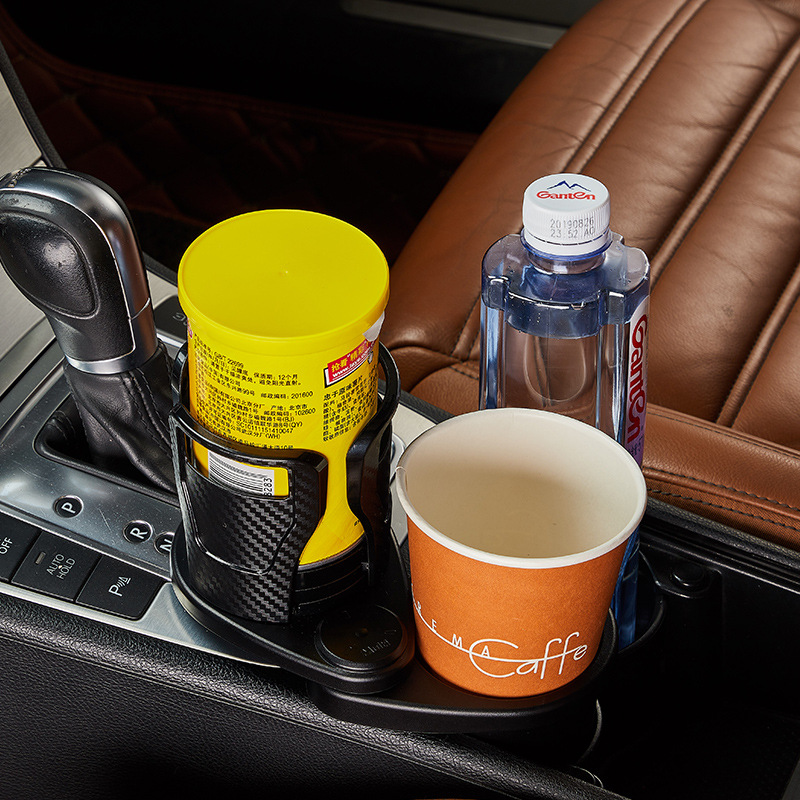 Style MultiFunction Car Water Cup Holder Carbon Fiber Modification Coaster Ashtray for Car Cup Holder Drink Holder