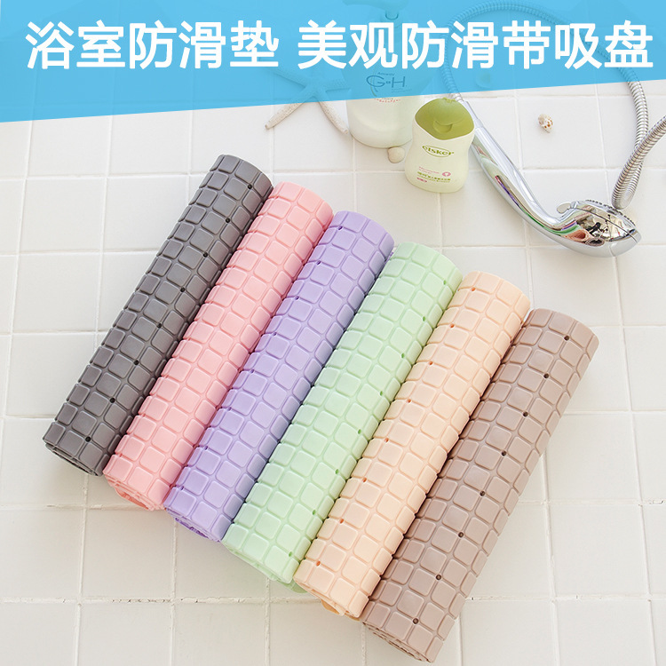 Cross border plaid hotel PVC bathroom mat bathroom mat small mat put in the bathtub with suction cup anti - slip