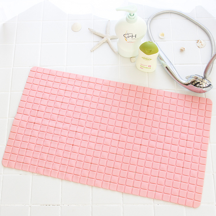 Cross border plaid hotel PVC bathroom mat bathroom mat small mat put in the bathtub with suction cup anti - slip