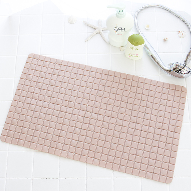 Cross border plaid hotel PVC bathroom mat bathroom mat small mat put in the bathtub with suction cup anti - slip