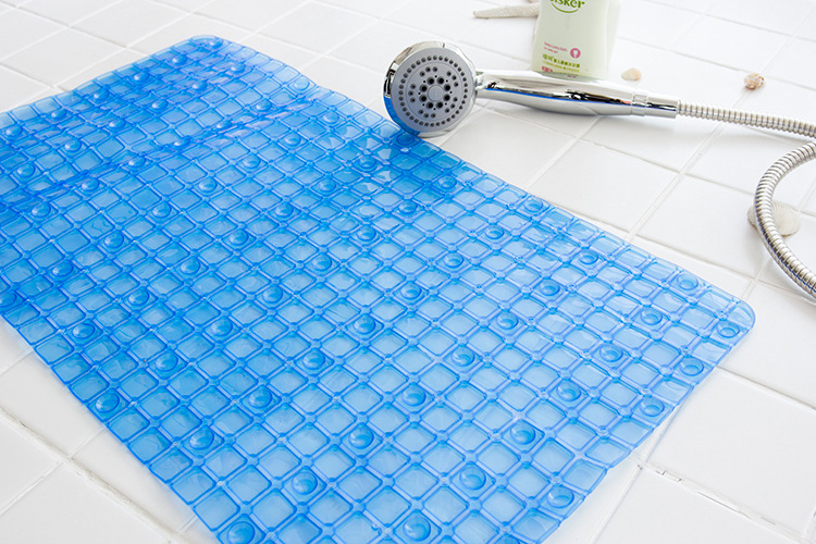 Cross border plaid hotel PVC bathroom mat bathroom mat small mat put in the bathtub with suction cup anti - slip