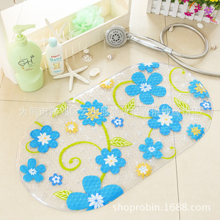 Cross border plaid hotel PVC bathroom mat bathroom mat small mat put in the bathtub with suction cup anti - slip