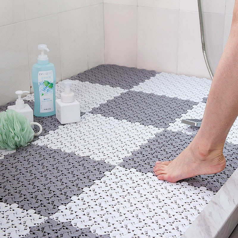 PVC Household Hollow Bathtub Bath Mat Kitchen Waterproof Splicing Non-Slip Mat Bathroom Mats Bathroom Anti-Slip Mats