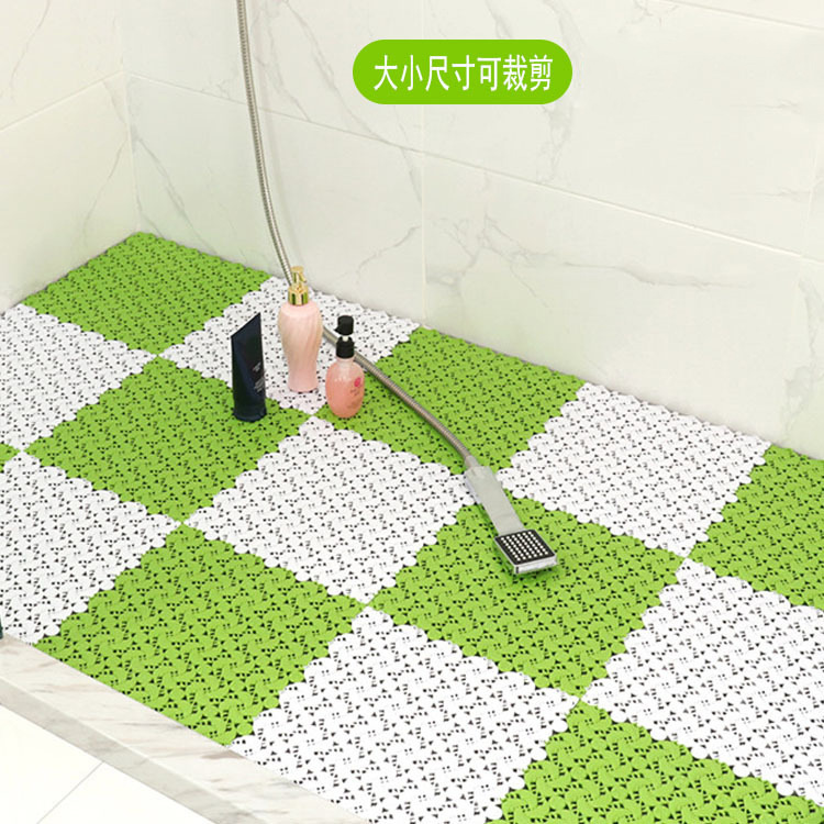 PVC Household Hollow Bathtub Bath Mat Kitchen Waterproof Splicing Non-Slip Mat Bathroom Mats Bathroom Anti-Slip Mats