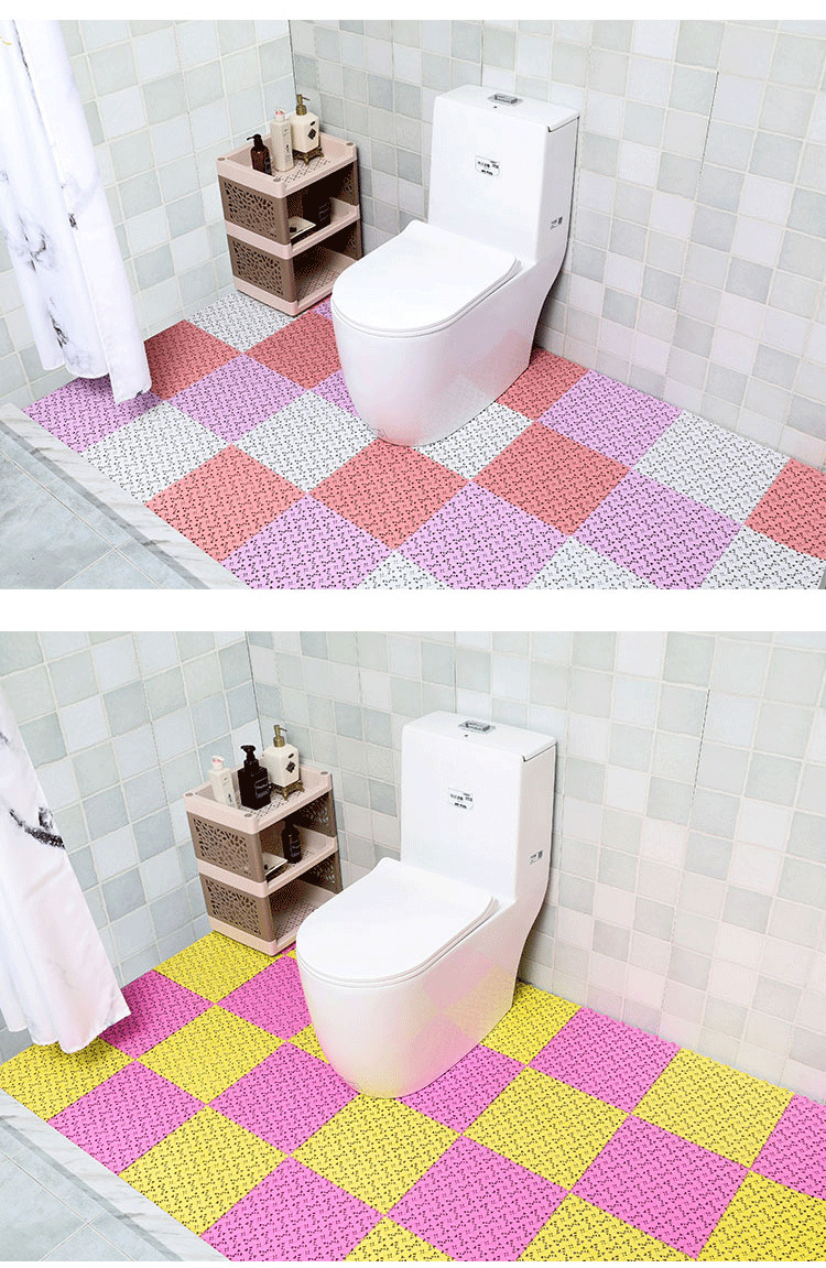 PVC Household Hollow Bathtub Bath Mat Kitchen Waterproof Splicing Non-Slip Mat Bathroom Mats Bathroom Anti-Slip Mats