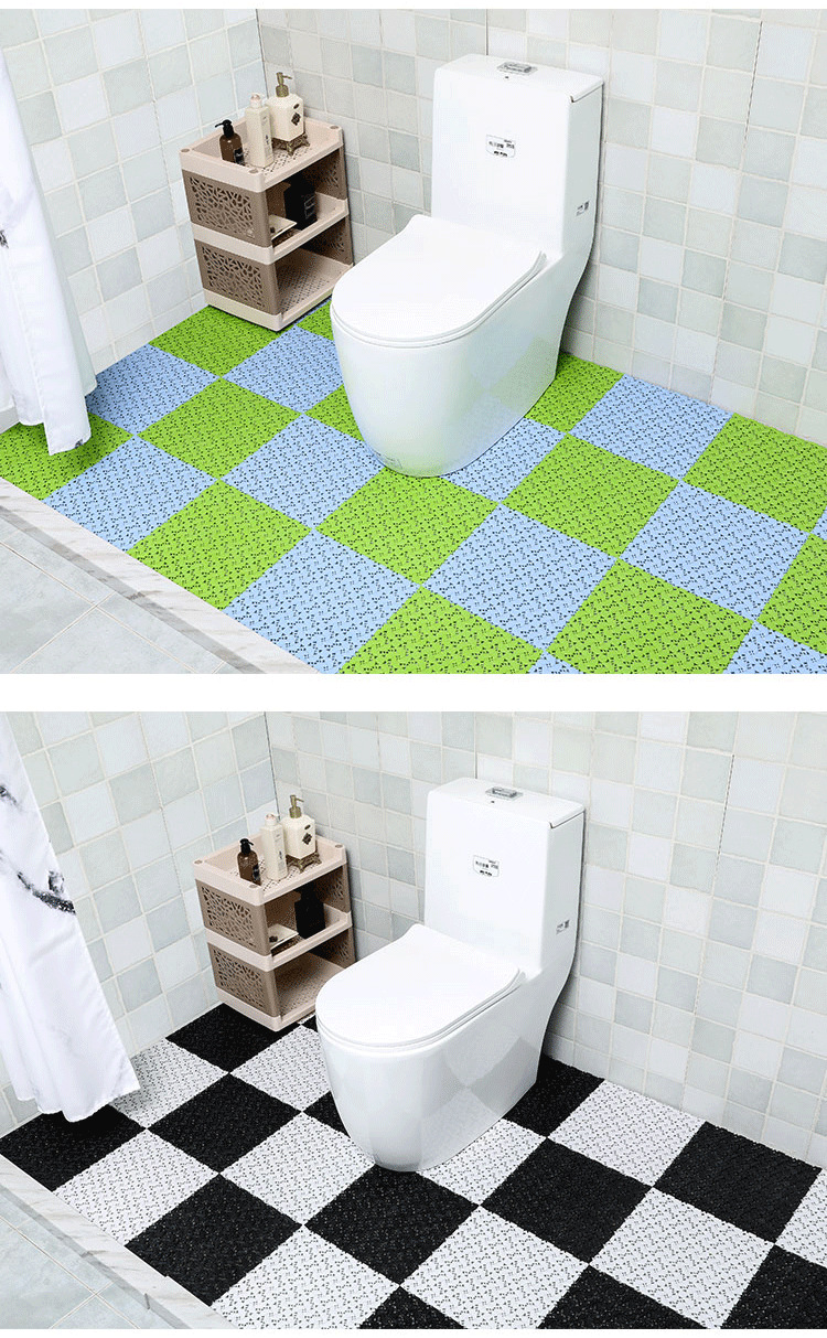 PVC Household Hollow Bathtub Bath Mat Kitchen Waterproof Splicing Non-Slip Mat Bathroom Mats Bathroom Anti-Slip Mats