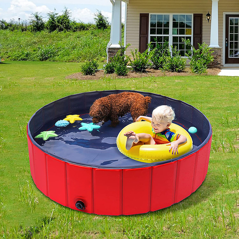 Pet Pool Foldable Dog Bathtub Fence Kennel Cleaning Supplies Outdoor Water Mat Pet Bath Pool
