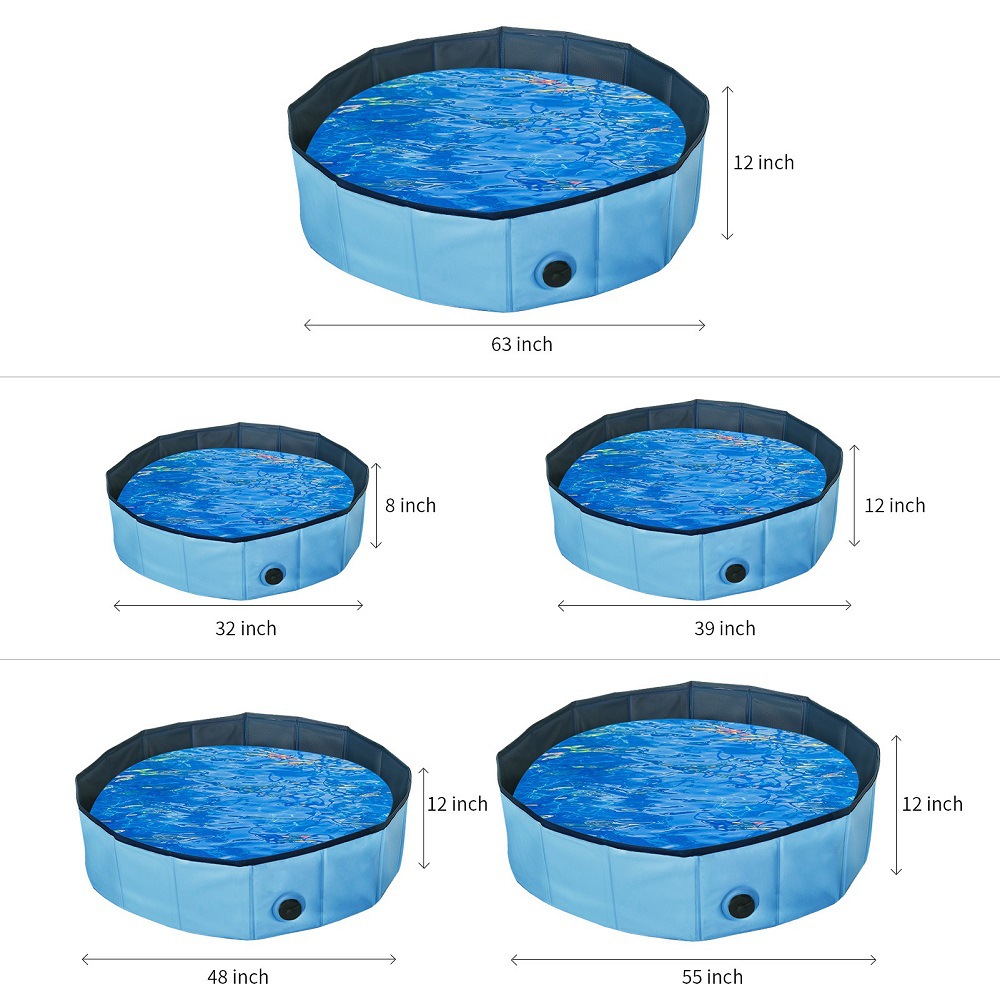 Pet Pool Foldable Dog Bathtub Fence Kennel Cleaning Supplies Outdoor Water Mat Pet Bath Pool