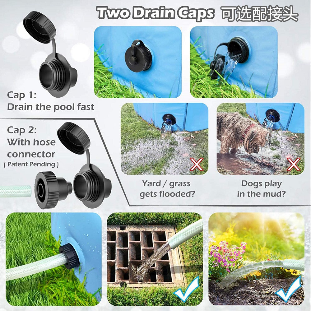 Pet Pool Foldable Dog Bathtub Fence Kennel Cleaning Supplies Outdoor Water Mat Pet Bath Pool