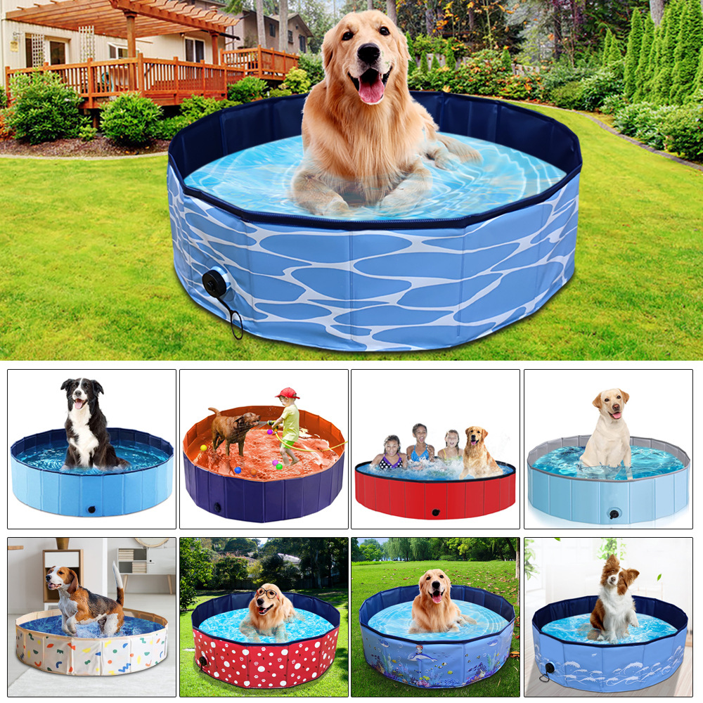 Pet Pool Foldable Dog Bathtub Fence Kennel Cleaning Supplies Outdoor Water Mat Pet Bath Pool