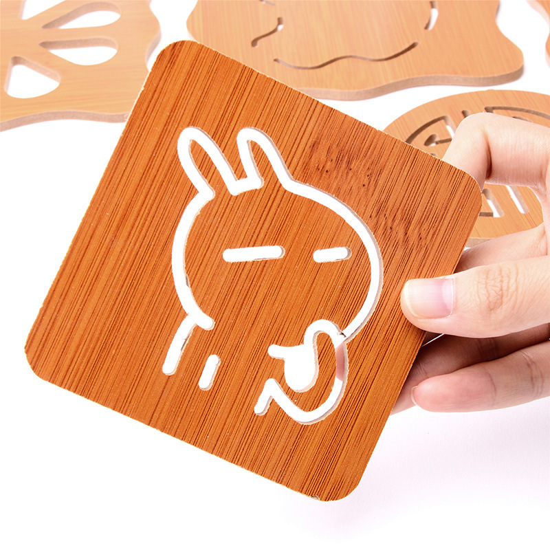 Wooden Placemat Heat Proof Mat Dining Table Cushion Plate Mat Household Anti-Scald Pad Potholder Casserole Mat Potholder Bowl Coaster Cup Coaster Vegetable Mat