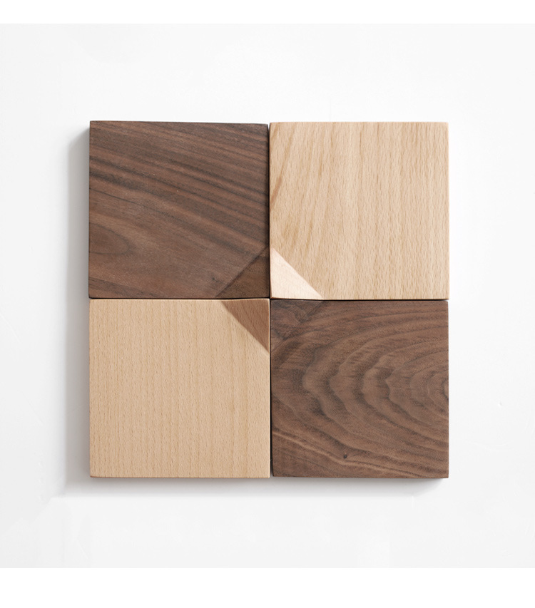Black Walnut Folding Corner Coaster Solid Wood Wooden Heat Insulation Tea Set Mat Creative Cup Saucer Pot Tray Accessories