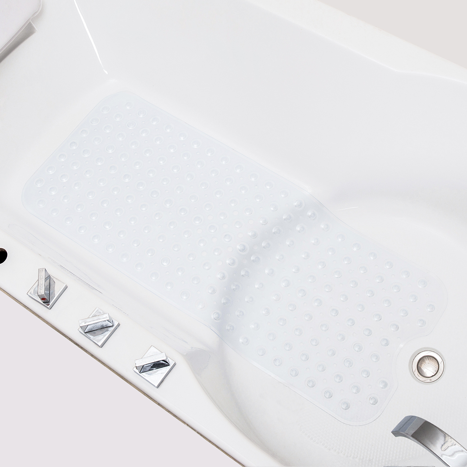 Cross-Border Explosion 100*40 Large Bathroom Anti-Silp Mat of Bathtub Hot Sale Toilet Floor Mat Elastic PVC Floor Mat in Stock