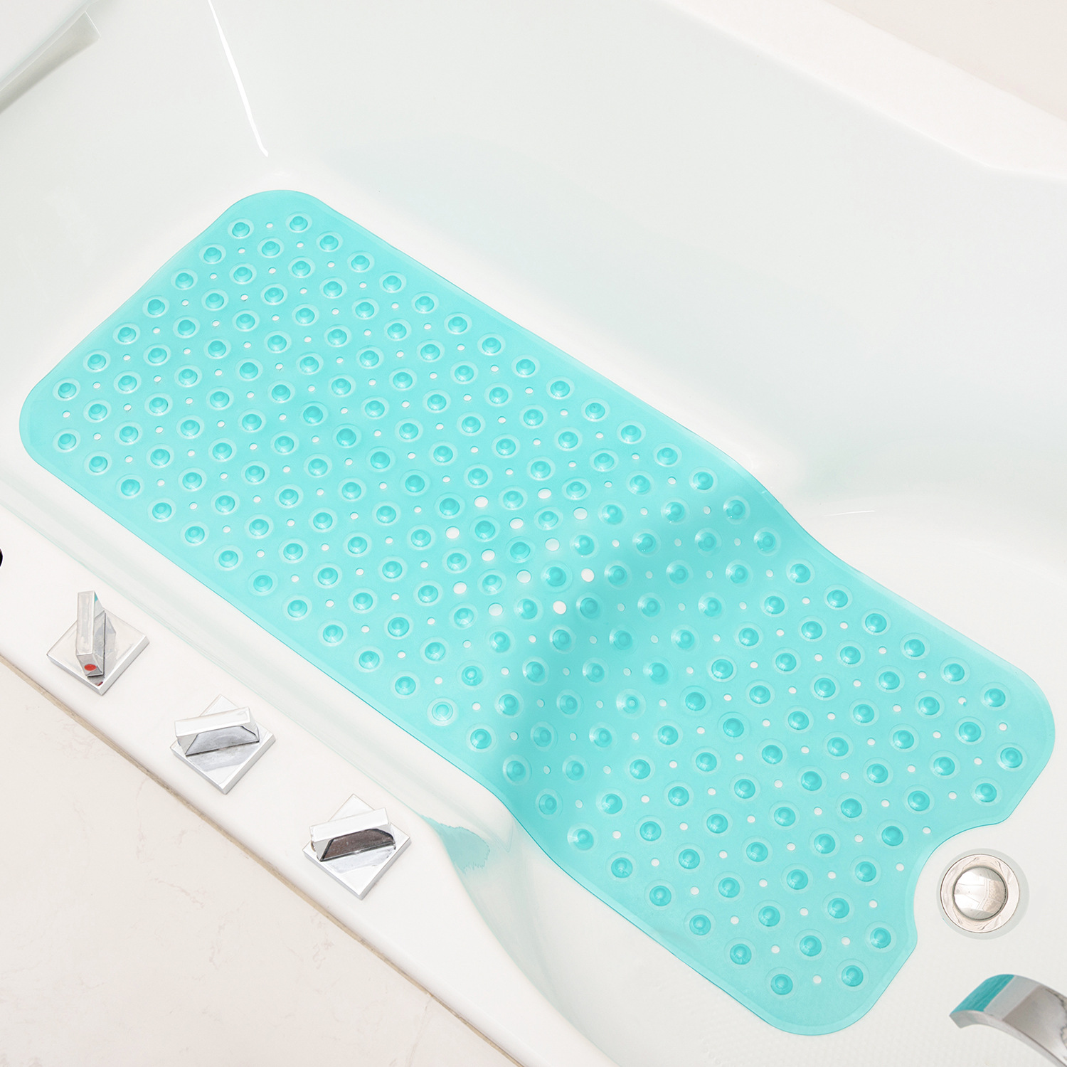 Cross-Border Explosion 100*40 Large Bathroom Anti-Silp Mat of Bathtub Hot Sale Toilet Floor Mat Elastic PVC Floor Mat in Stock