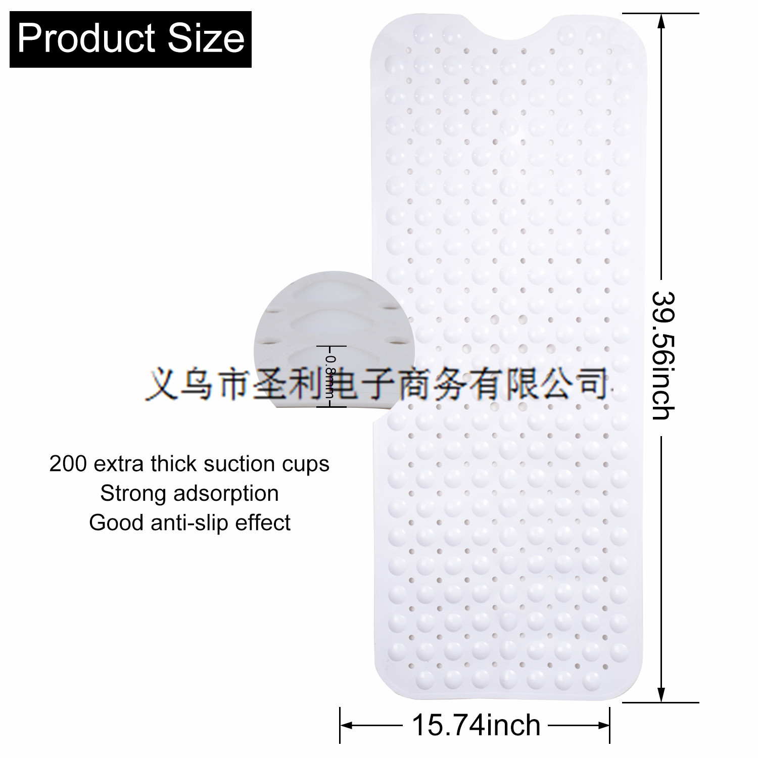 Cross-Border Explosion 100*40 Large Bathroom Anti-Silp Mat of Bathtub Hot Sale Toilet Floor Mat Elastic PVC Floor Mat in Stock