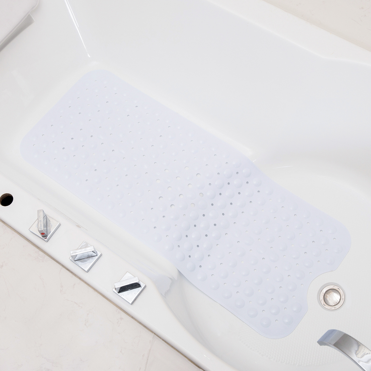 Cross-Border Explosion 100*40 Large Bathroom Anti-Silp Mat of Bathtub Hot Sale Toilet Floor Mat Elastic PVC Floor Mat in Stock