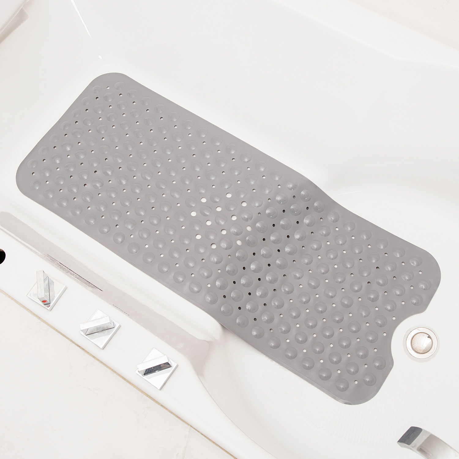 Cross-Border Explosion 100*40 Large Bathroom Anti-Silp Mat of Bathtub Hot Sale Toilet Floor Mat Elastic PVC Floor Mat in Stock