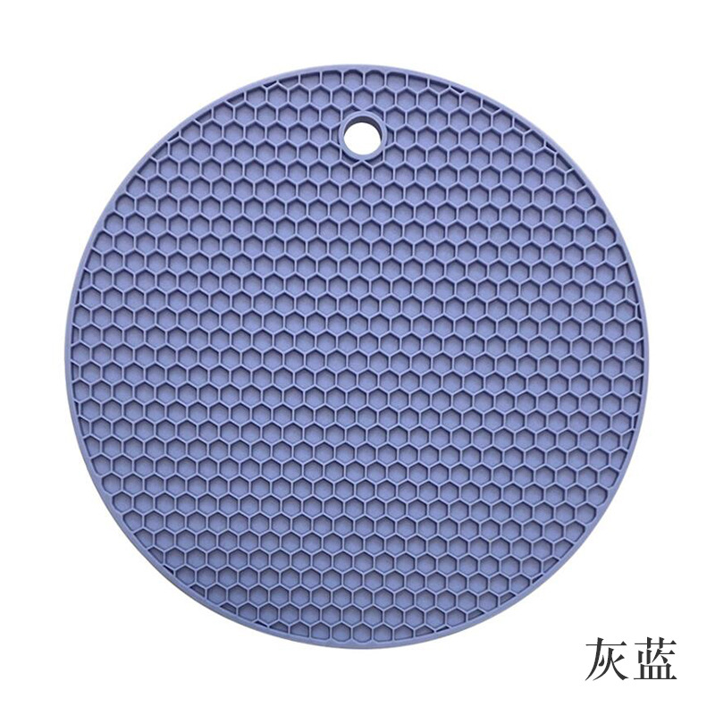 Factory Direct Sales Thick round Honeycomb Mat Silicone Placemat Heat Proof Mat Anti-Scald Non-Slip Dining Table Cushion Pot Bowl Cup Coaster