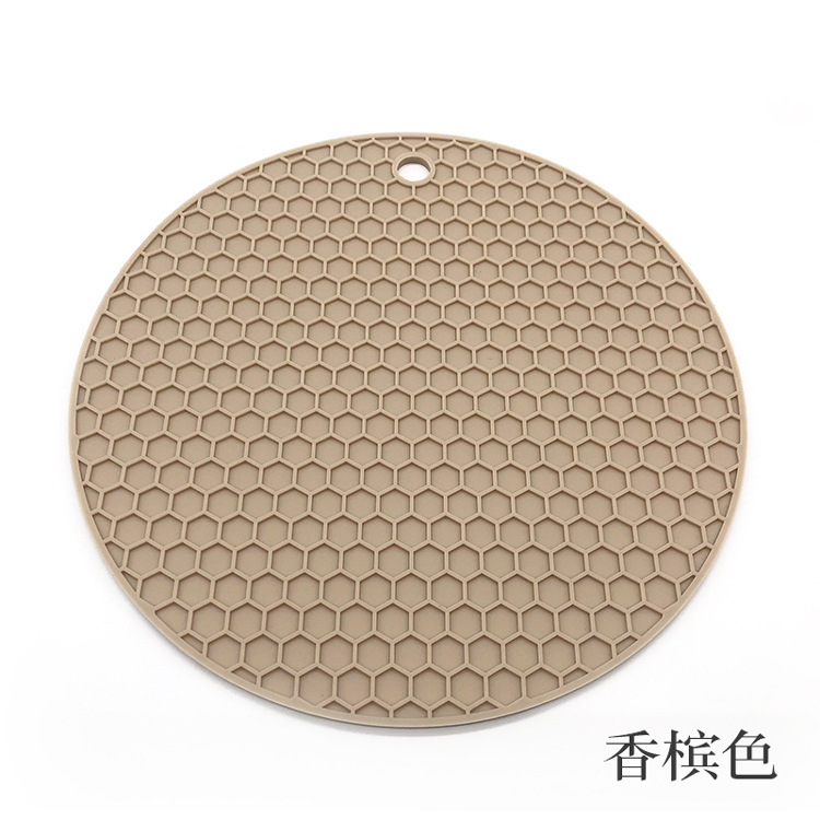 Factory Direct Sales Thick round Honeycomb Mat Silicone Placemat Heat Proof Mat Anti-Scald Non-Slip Dining Table Cushion Pot Bowl Cup Coaster