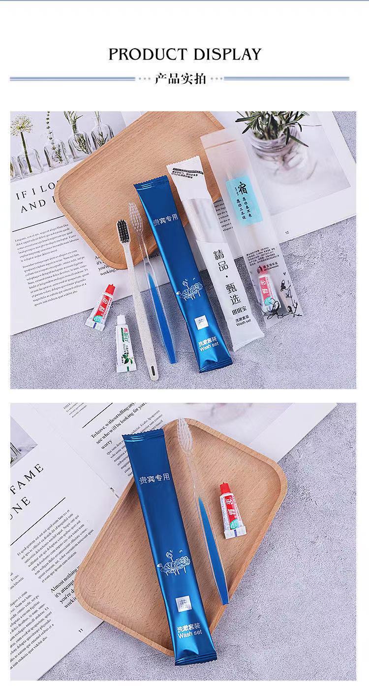 Hotel Hotel Supplies Straw Soft Hair Disposable Toothbrush Toothpaste B & B Soft Film 2-in-1 Tooth-Cleaners Factory Wholesale Hotel Hotel Supplies Straw Soft Hair Disposable Toothbrush Toothpaste B & B Soft Film 2-in-1 Tooth-Cleaners Factory Wholesale