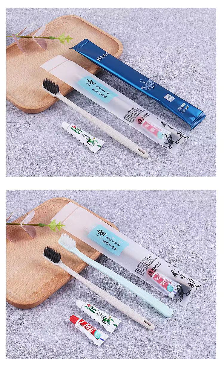 Hotel Hotel Supplies Straw Soft Hair Disposable Toothbrush Toothpaste B & B Soft Film 2-in-1 Tooth-Cleaners Factory Wholesale Hotel Hotel Supplies Straw Soft Hair Disposable Toothbrush Toothpaste B & B Soft Film 2-in-1 Tooth-Cleaners Factory Wholesale