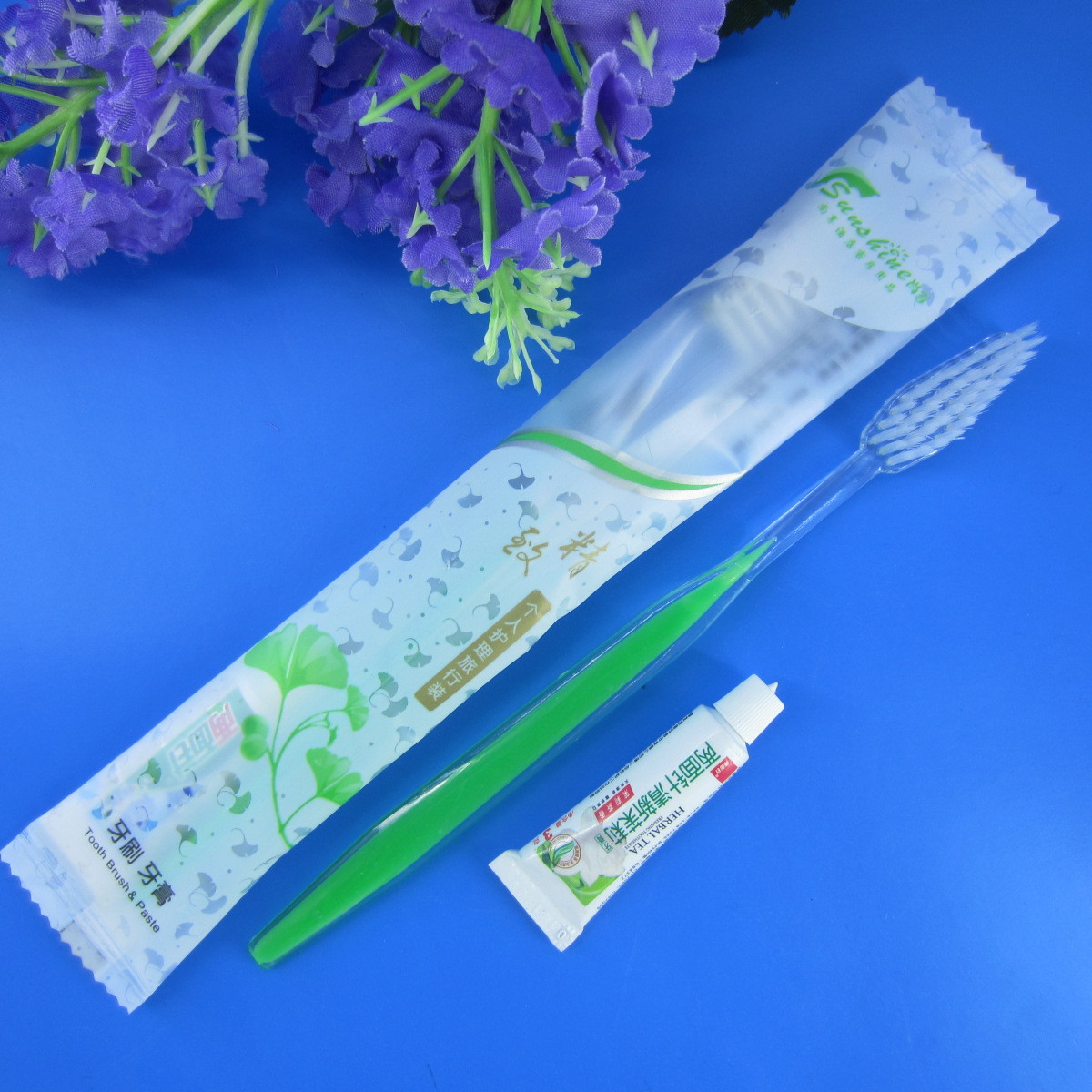 Hotel Hotel Toothbrush Supplies Disposable Toothbrush Toothpaste Tooth Brushing Utensil 2-in-1 Package Soft-Bristle Toothbrush Wholesale