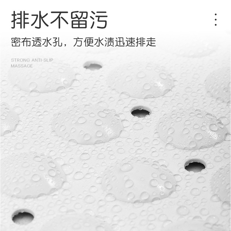 Cross-Border Solid Color PVC Long Bathtub Non-Slip Floor Mat Bathroom Step Mat Home Shower Room Bathroom Quick-Drying Mat