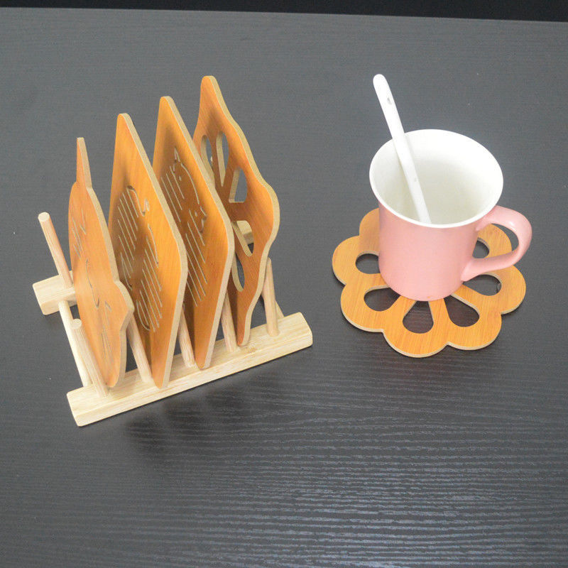 Wooden Placemat Heat Proof Mat Creative Table Mat Plate Household Anti-Scald Pad Potholder Casserole Mat Potholder Bowl Coaster Cup Coaster Placemat