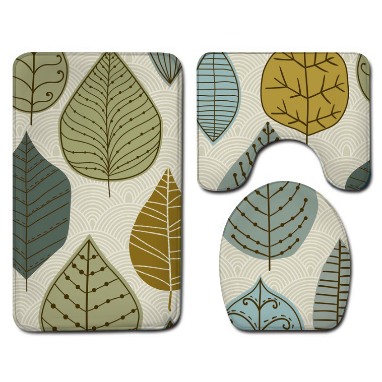 Amazon Bathroom Three-Piece Floor Mat Flannel Washed Toilet Floor Mat Bathtub Side Non-Slip Foot Mat Toilet Mat Amazon Bathroom Three-Piece Floor Mat Flannel Washed Toilet Floor Mat Bathtub Side Non-Slip Foot Mat Toilet Mat