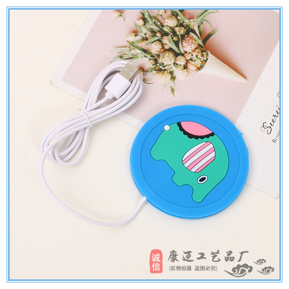 Cartoon Creative USB Silicone Insulated Coaster Heating Cup Pad Constant Temperature Heating Cup Milk Heater Warm Cup Drink Pad