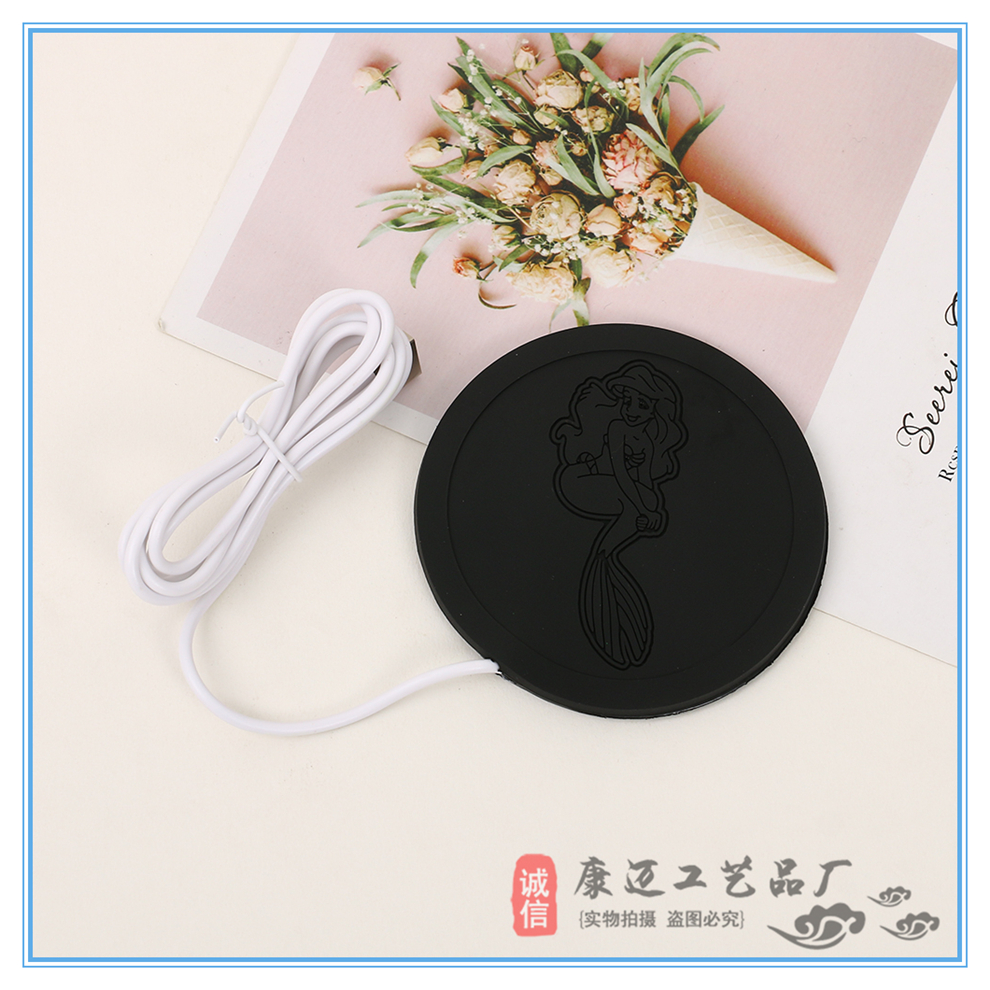 Cartoon Creative USB Silicone Insulated Coaster Heating Cup Pad Constant Temperature Heating Cup Milk Heater Warm Cup Drink Pad