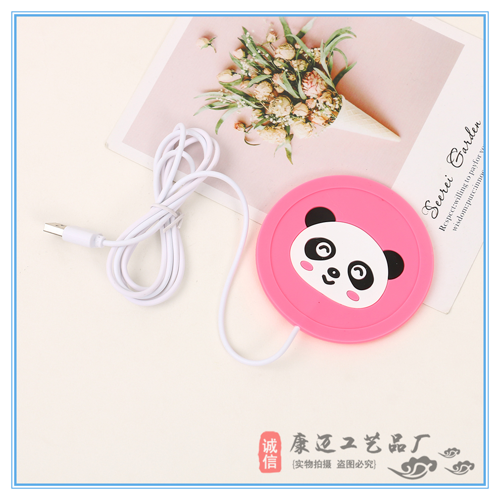Cartoon Creative USB Silicone Insulated Coaster Heating Cup Pad Constant Temperature Heating Cup Milk Heater Warm Cup Drink Pad