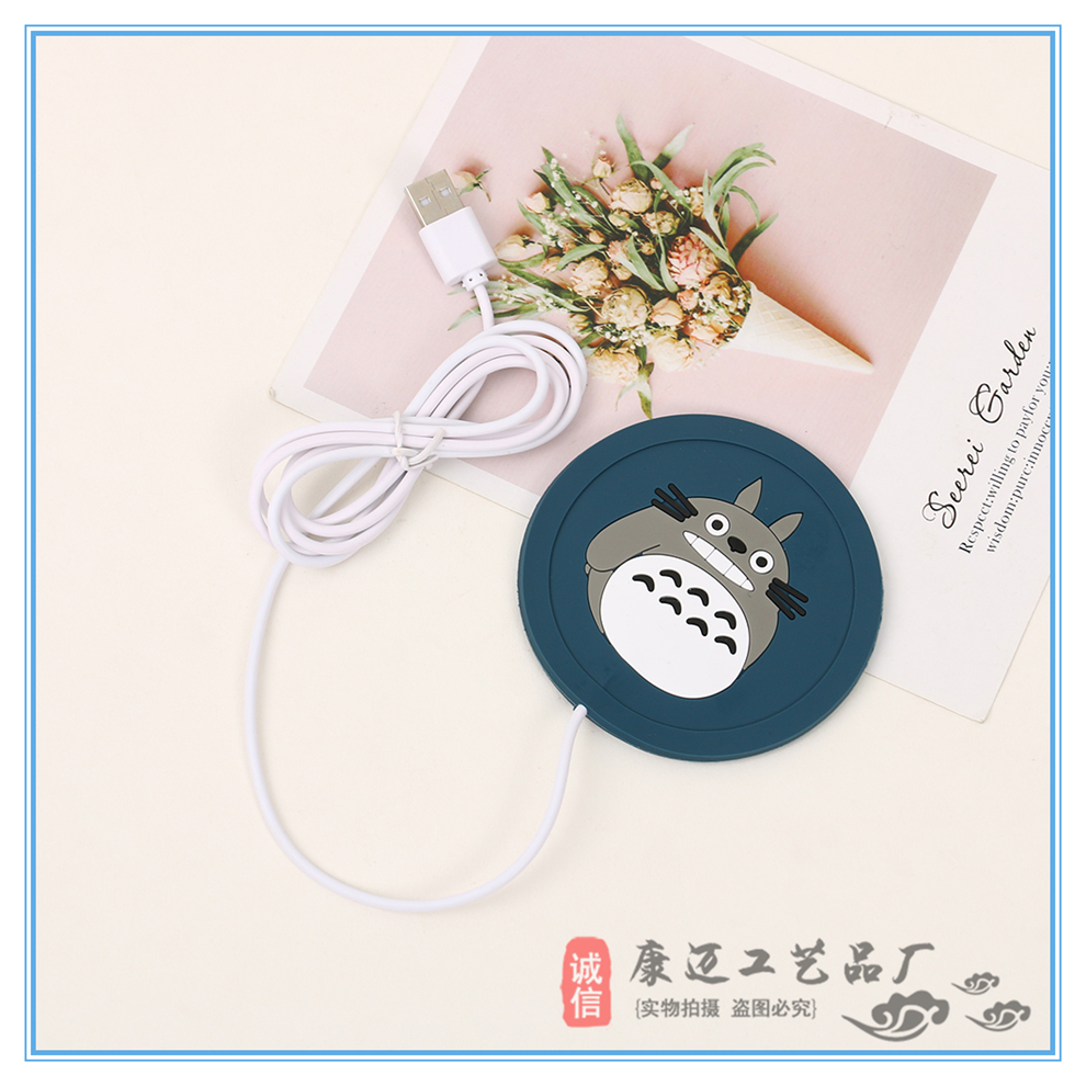 Cartoon Creative USB Silicone Insulated Coaster Heating Cup Pad Constant Temperature Heating Cup Milk Heater Warm Cup Drink Pad