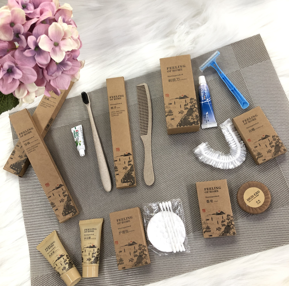 Hongxiang disposable toothbrush toothpaste set high-end customized hotel hotel toiletries Hongxiang disposable toothbrush toothpaste set high-end customized hotel hotel toiletries