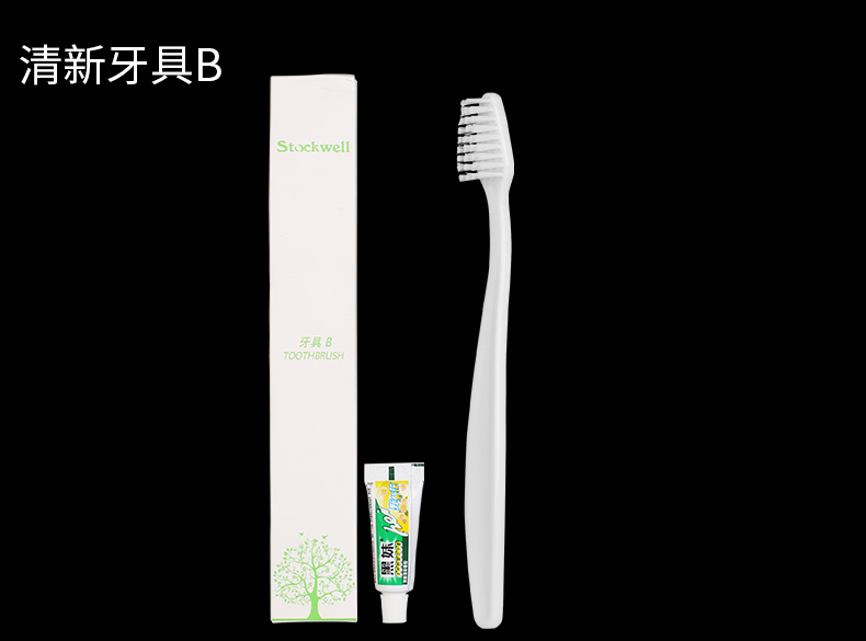 Hotel toothbrush toothpaste toothpaste hotel disposable toiletries five - star toothpick two - in - one set