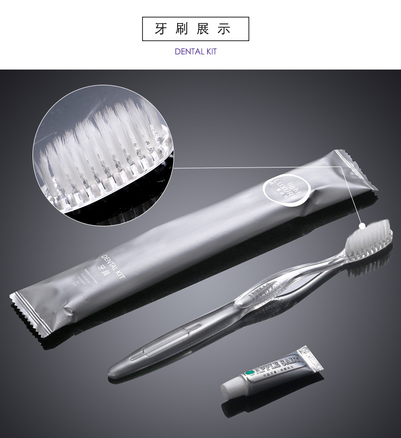 High-End Hotel Disposable Toothbrush Soft Hair Set Toiletries Tooth-Cleaners Toothpaste Comb Two-in-One Hotel B & B