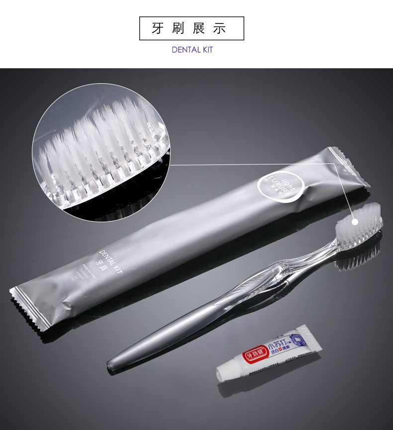 High-End Hotel Disposable Toothbrush Soft Hair Set Toiletries Tooth-Cleaners Toothpaste Comb Two-in-One Hotel B & B