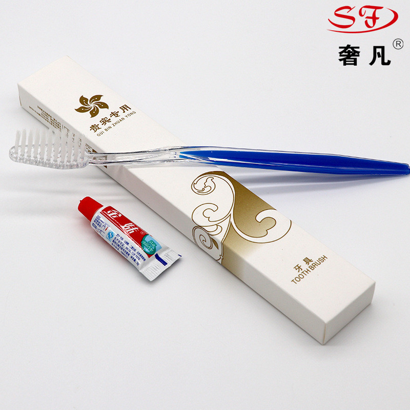 Hotel the disposable toothbrush and toothpaste two - in - one set Hotel toiletries dental supplies guestroom consumable goods spot