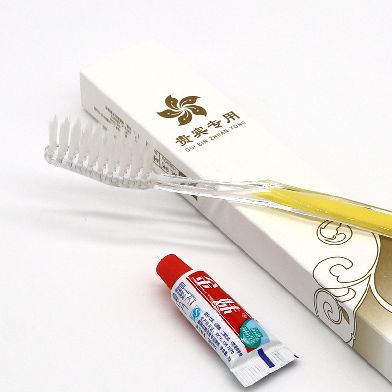 Hotel disposable goods toothbrush toothpaste two-in-one set hotel toiletries guestroom consumable goods spot
