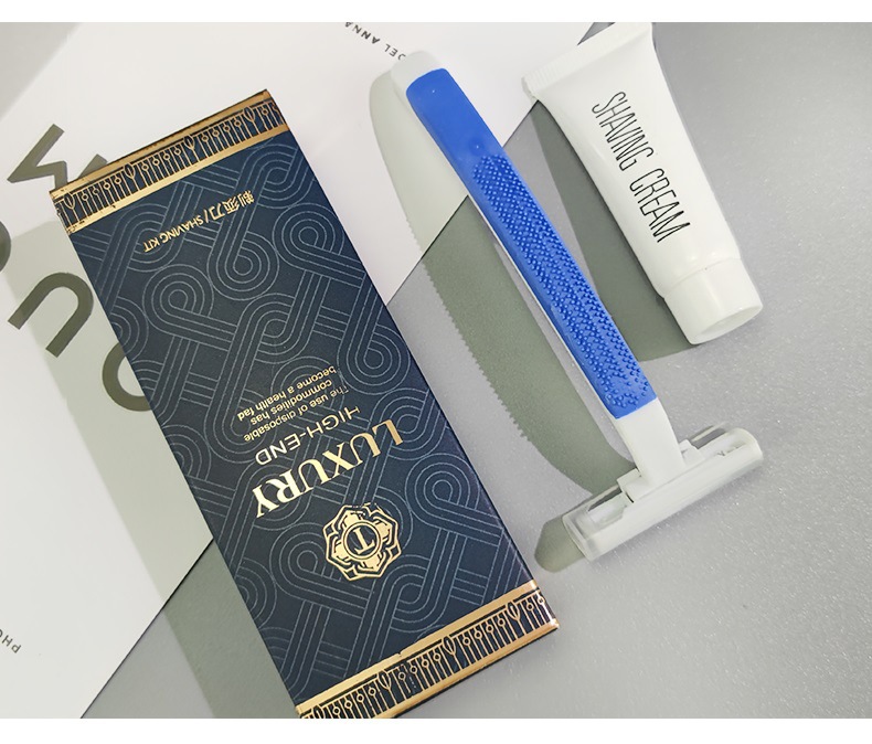 High-End Star Hotel Disposable Toothbrush Toothpaste Cassette Set High-End Wide Head Toothbrush Bronzing Blue High-End Star Hotel Disposable Toothbrush Toothpaste Cassette Set High-End Wide Head Toothbrush Bronzing Blue