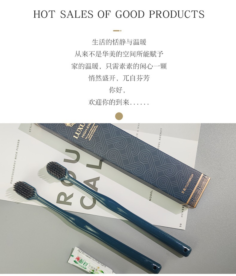 High-End Star Hotel Disposable Toothbrush Toothpaste Cassette Set High-End Wide Head Toothbrush Bronzing Blue High-End Star Hotel Disposable Toothbrush Toothpaste Cassette Set High-End Wide Head Toothbrush Bronzing Blue